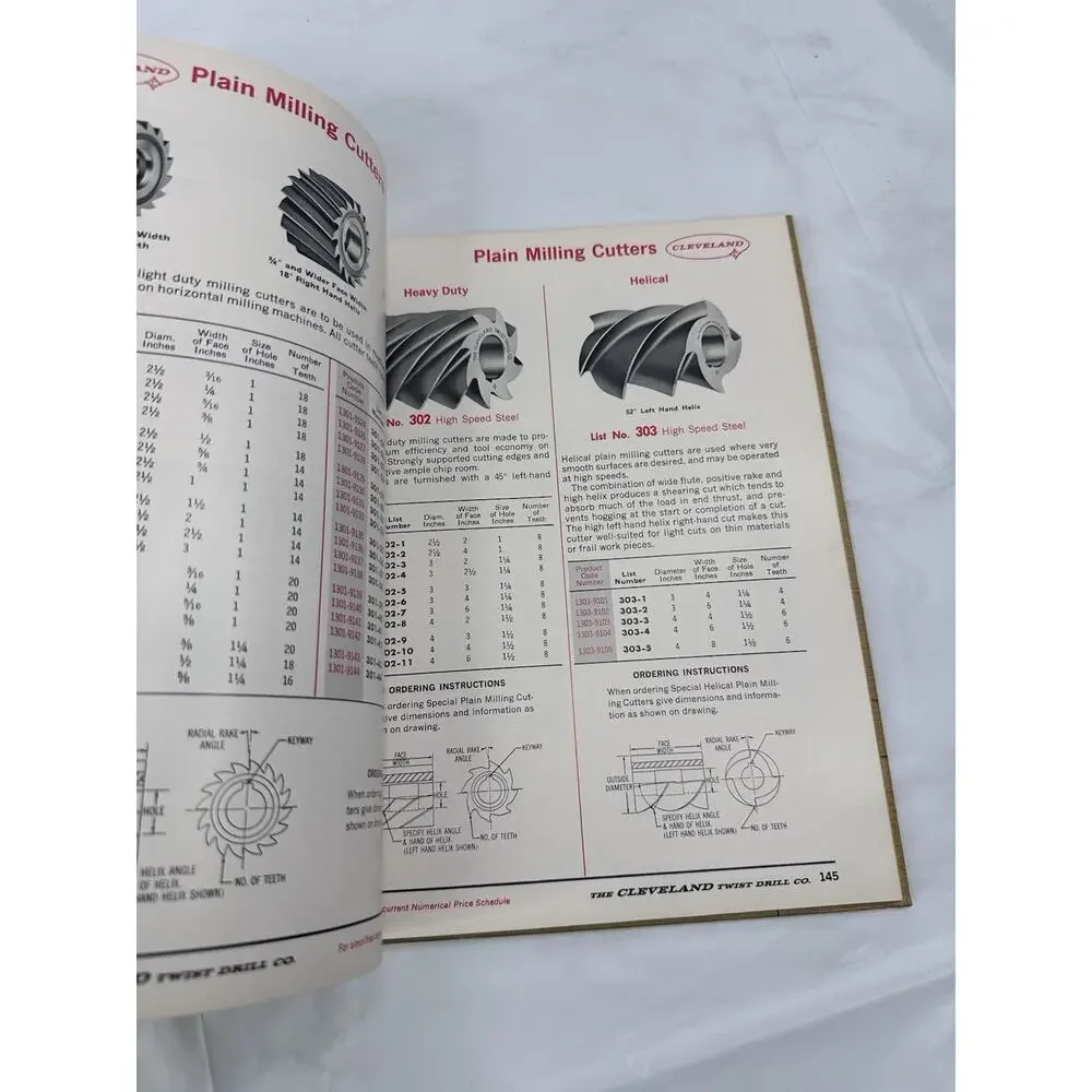 Cleveland Twist Drill Co Cutting Tools Vintage 1967 Catalog Hardcover Number 67